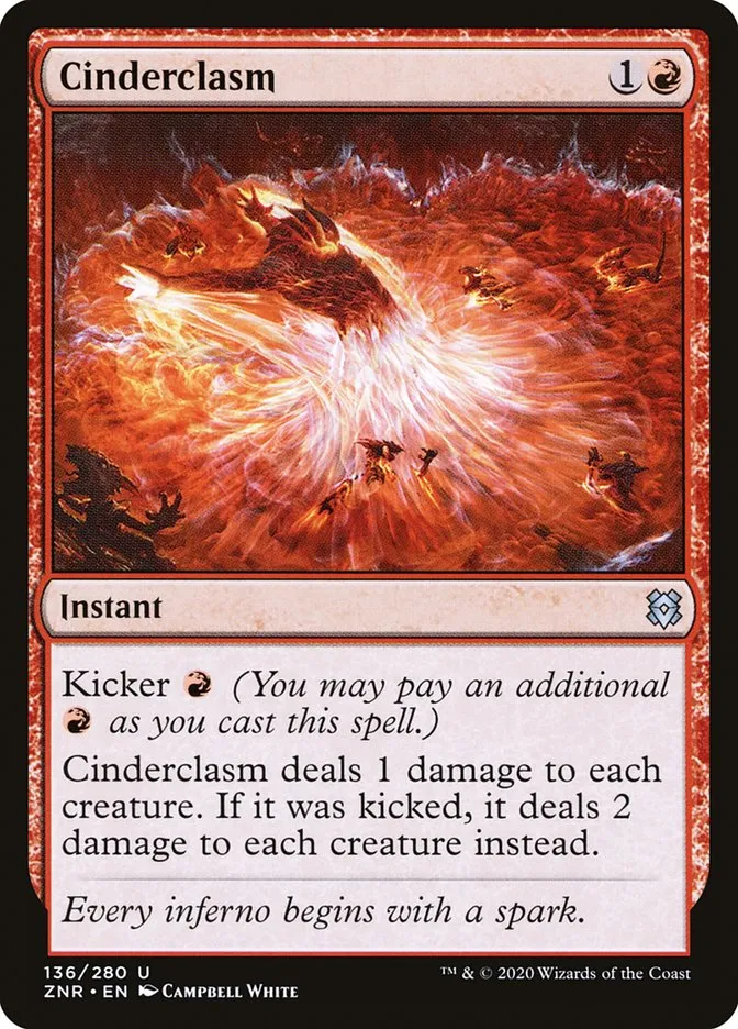2020 Zendikar Rising Cinderclasm uncommon #136 uncommon card image