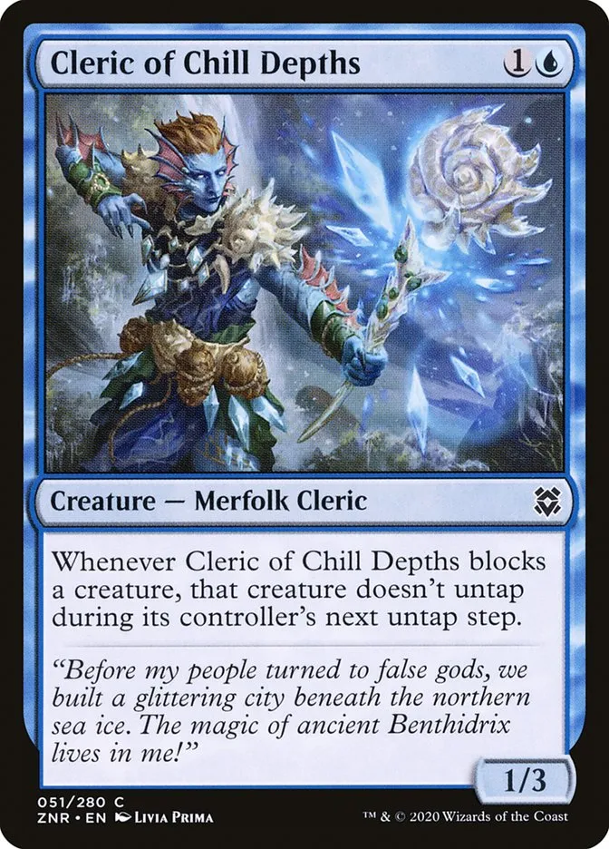 2020 Zendikar Rising Cleric of Chill Depths common #51 common card image