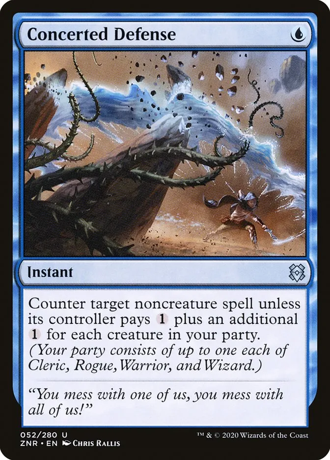 2020 Zendikar Rising Concerted Defense #52 uncommon card image