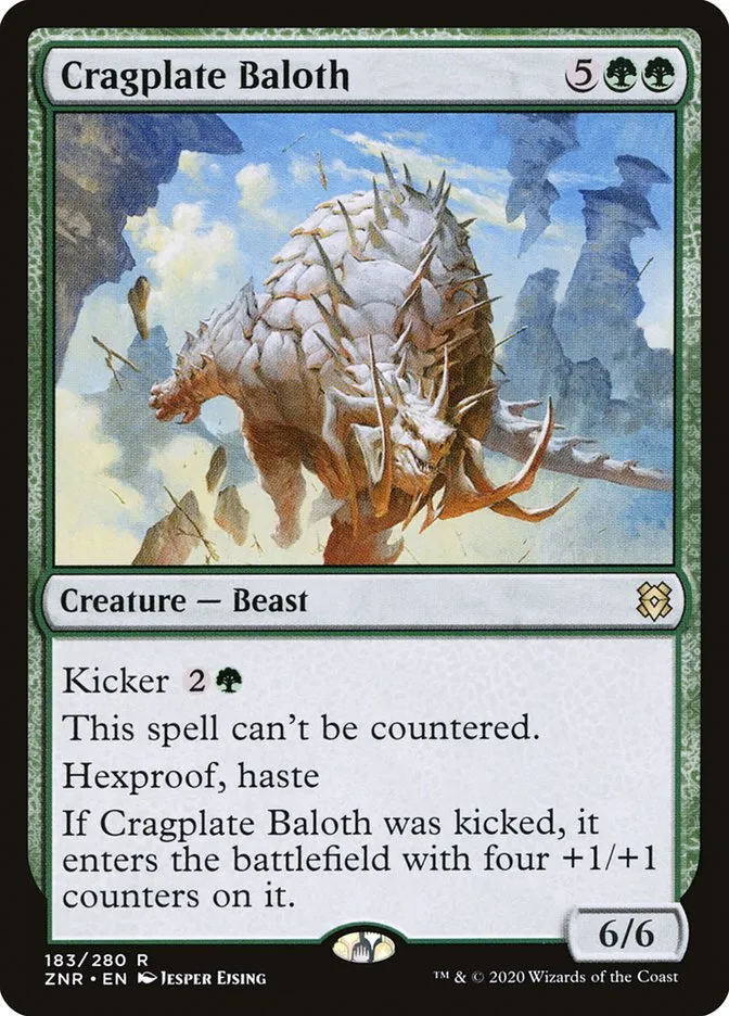 2020 Zendikar Rising Cragplate Baloth #183 rare card image