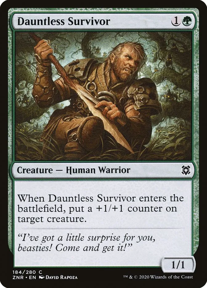 2020 Zendikar Rising Dauntless Survivor #184 common card image