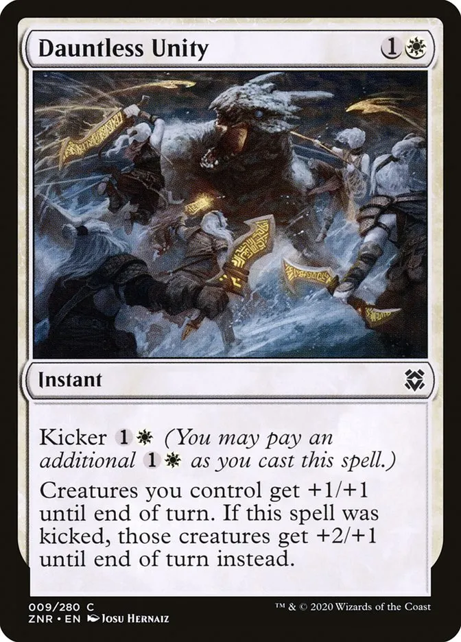 2020 Zendikar Rising Dauntless Unity [Foil] common #9 common card image