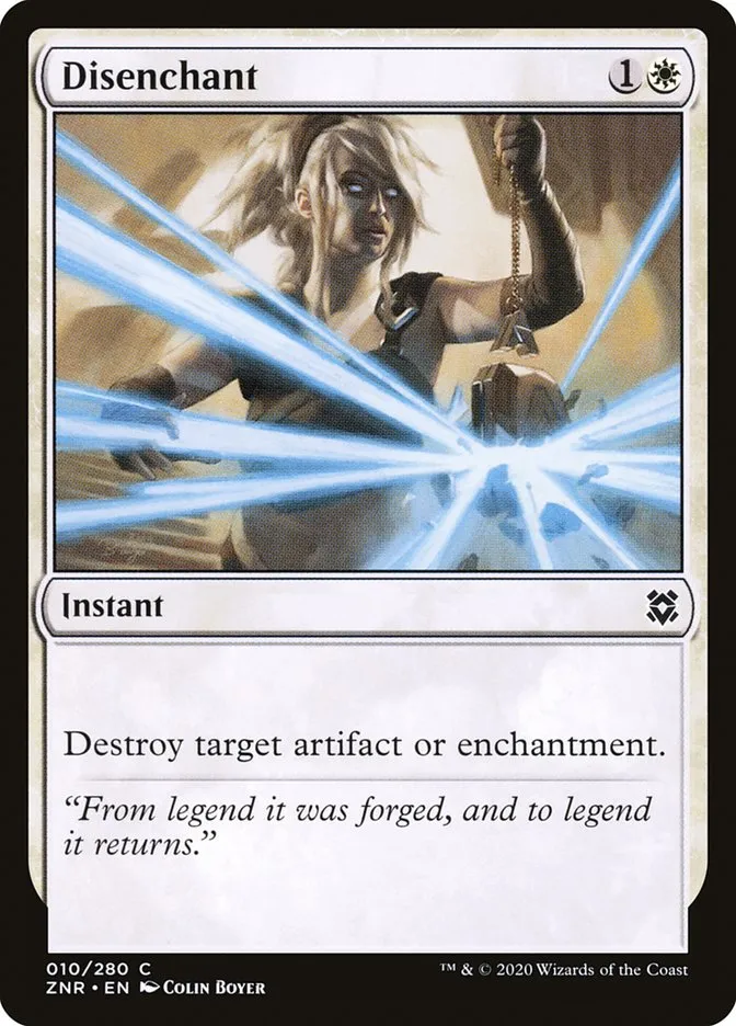 2020 Zendikar Rising Disenchant common #10 common card image
