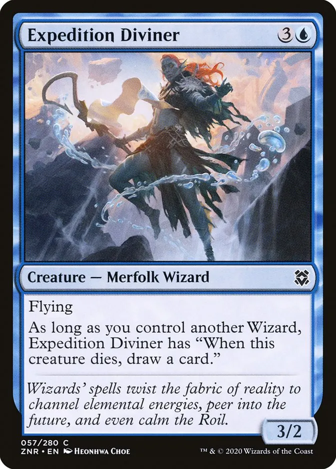 2020 Zendikar Rising Expedition Diviner common #57 common card image