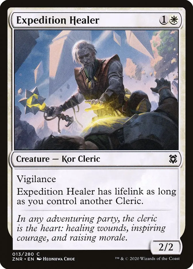 2020 Zendikar Rising Expedition Healer common #13 common card image