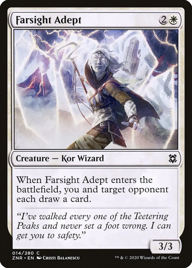 2020 Zendikar Rising Farsight Adept common #14 common card image