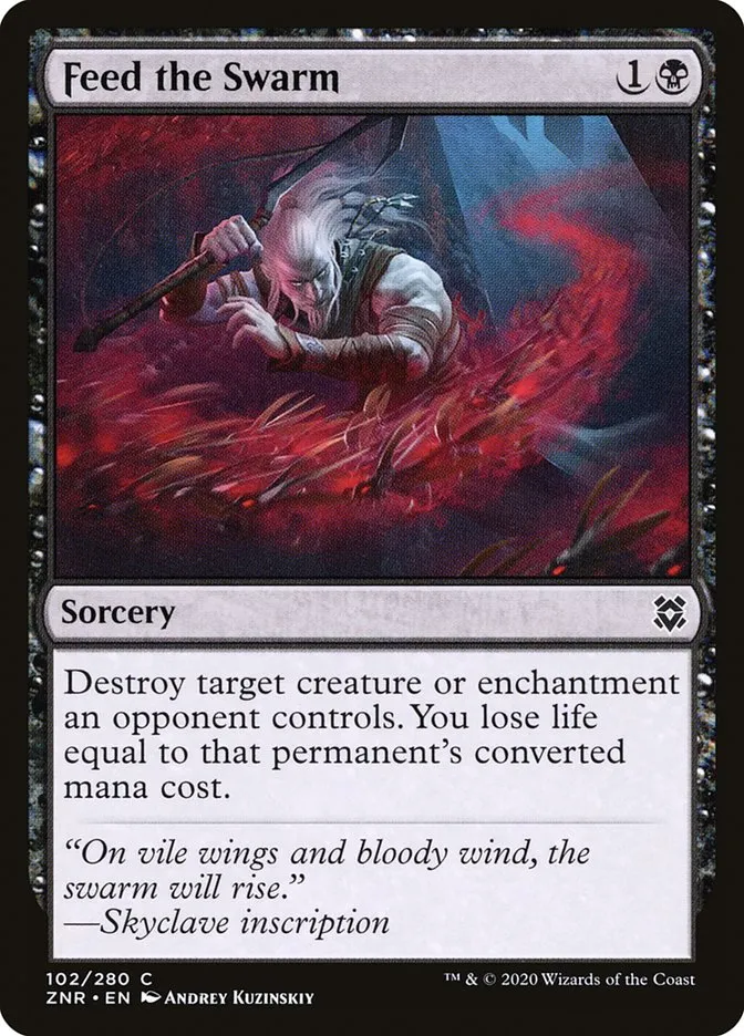2020 Zendikar Rising Feed the Swarm #102 common card image