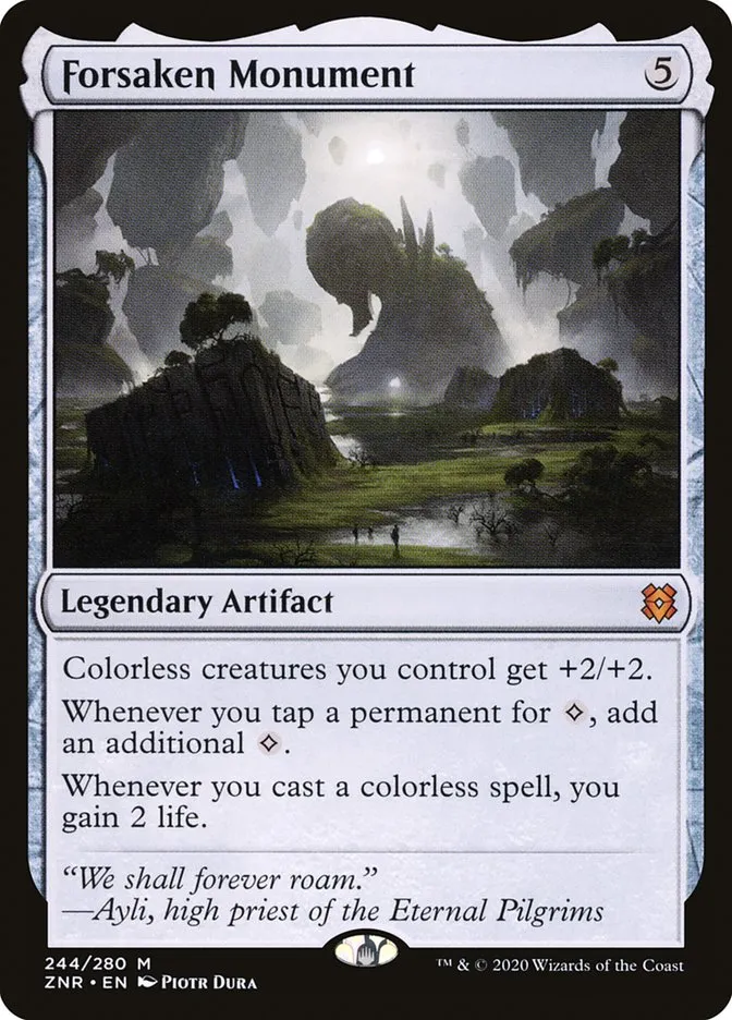 2020 Zendikar Rising Forsaken Monument #244 mythic card image