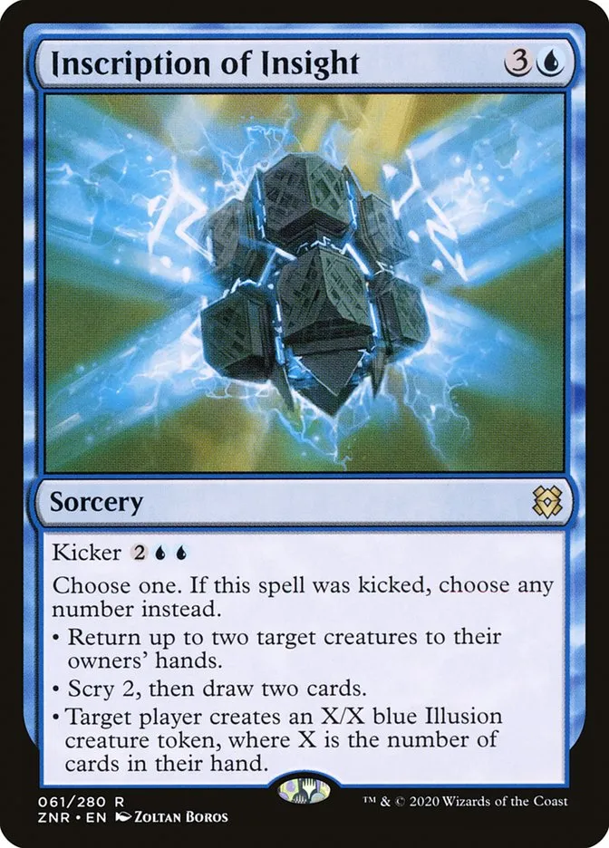 2020 Zendikar Rising Inscription of Insight #61 rare card image