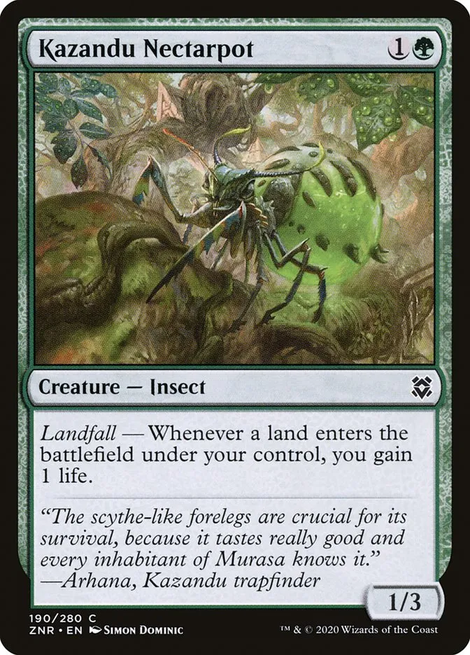 2020 Zendikar Rising Kazandu Nectarpot #190 common card image