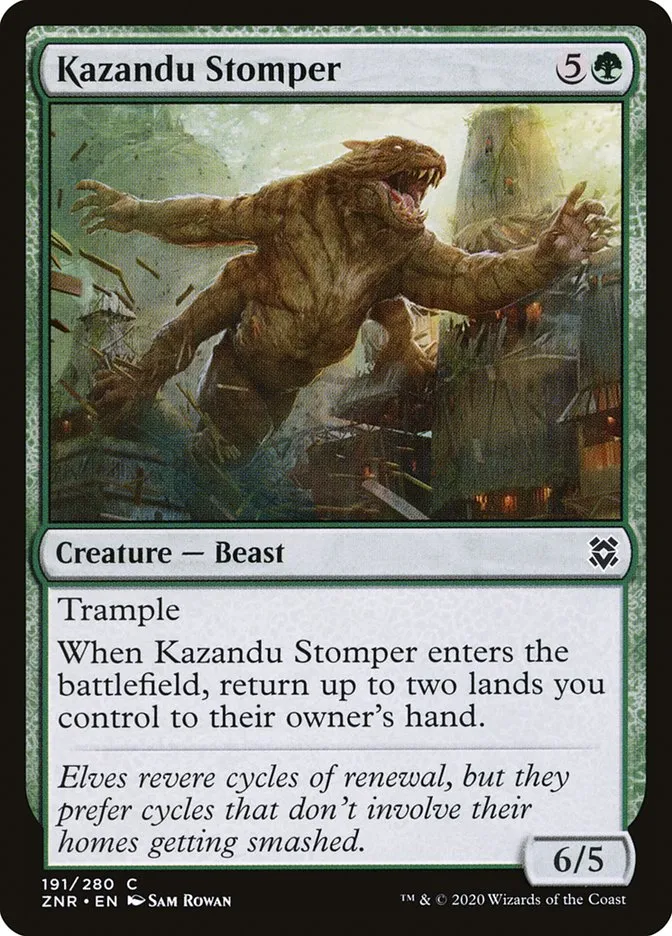 2020 Zendikar Rising Kazandu Stomper #191 common card image