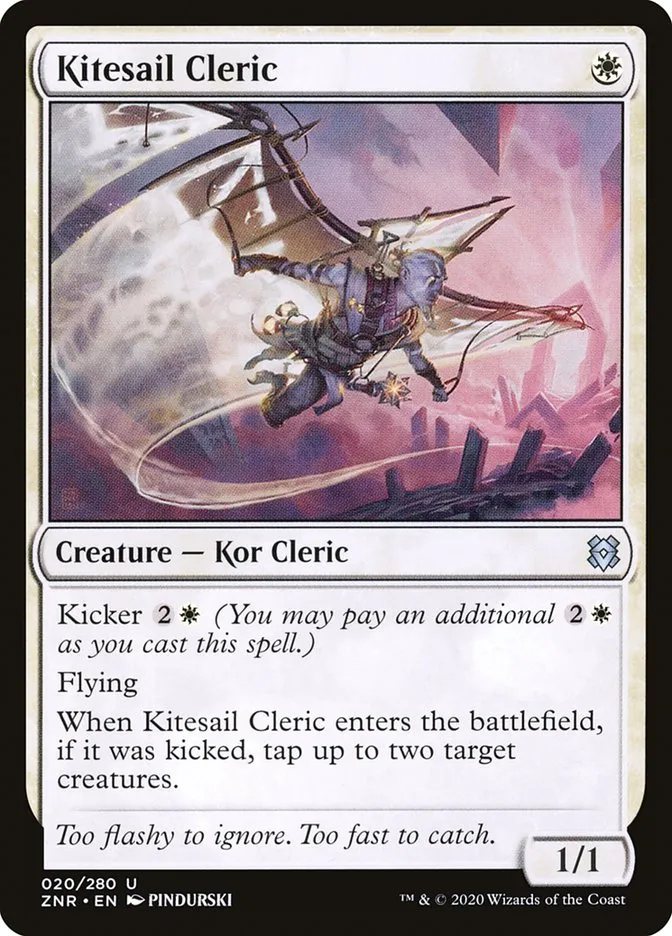 2020 Zendikar Rising Kitesail Cleric uncommon #20 uncommon card image