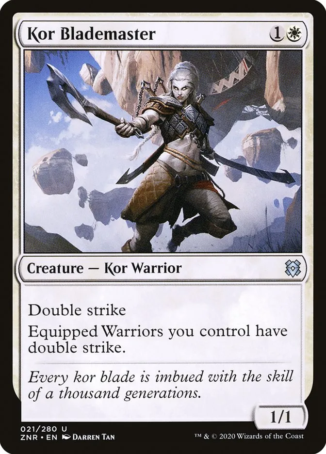 2020 Zendikar Rising Kor Blademaster uncommon #21 uncommon card image