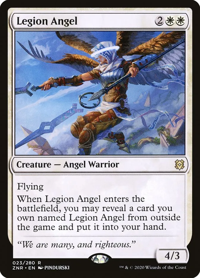 2020 Zendikar Rising Legion Angel rare #23 rare card image