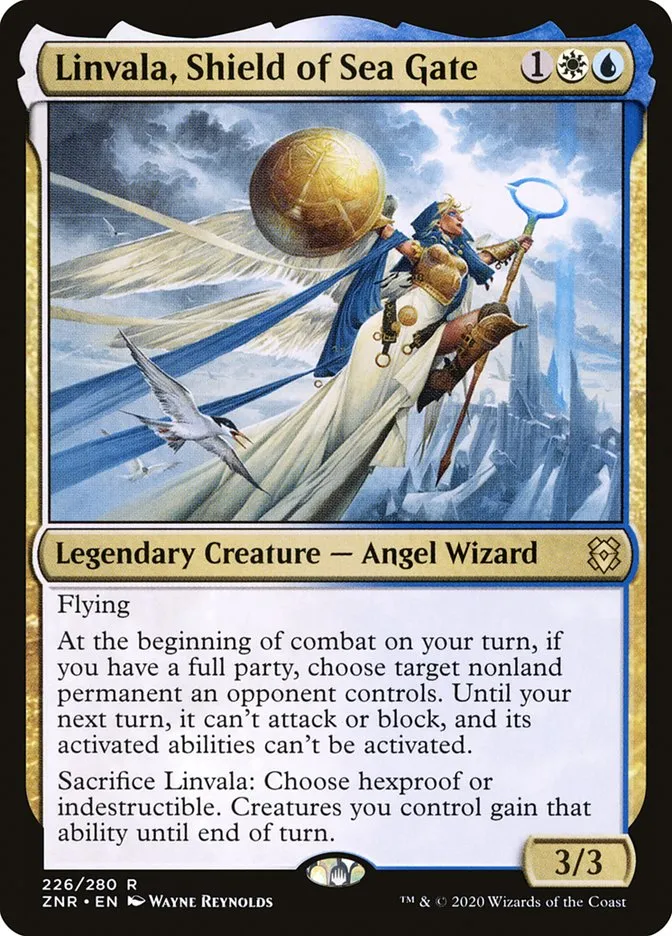 2020 Zendikar Rising Linvala, Shield of Sea Gate #226 rare card image