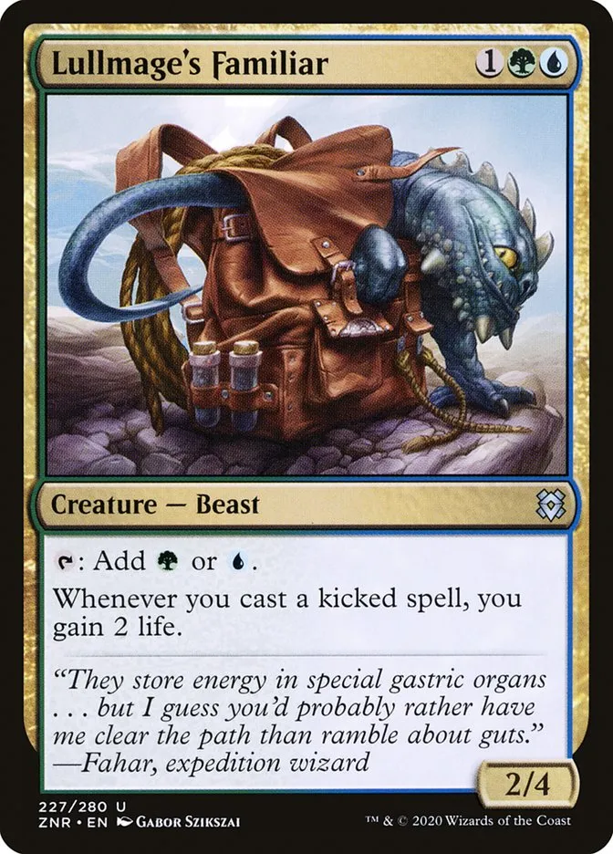 2020 Zendikar Rising Lullmage's Familiar #227 uncommon card image