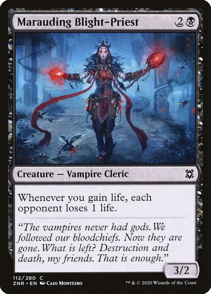 2020 Zendikar Rising Marauding Blight-Priest #112 common card image