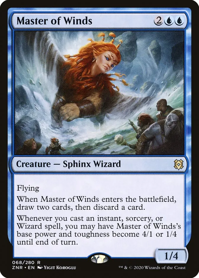 2020 Zendikar Rising Master of Winds #68 rare card image