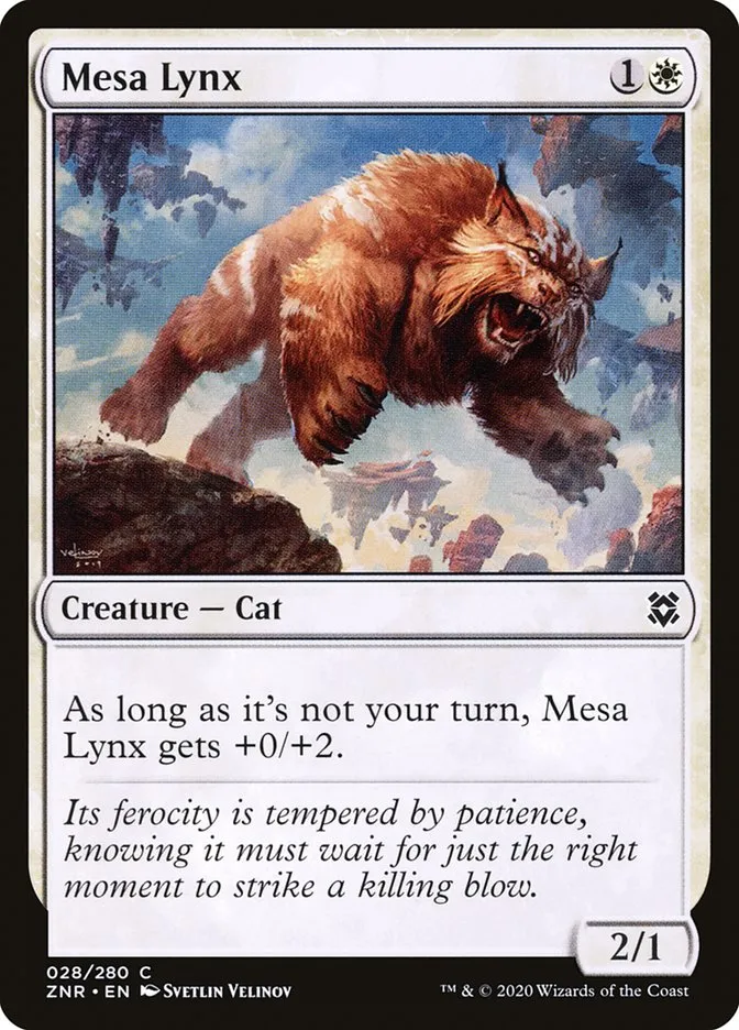 2020 Zendikar Rising Mesa Lynx common #28 common card image