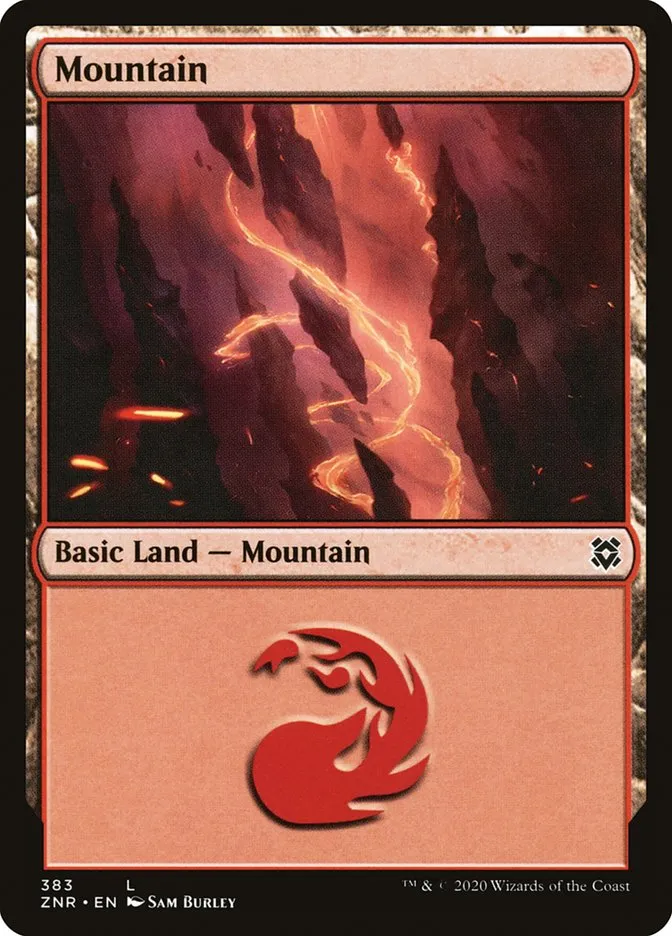 2020 Zendikar Rising Mountain #383 common card image
