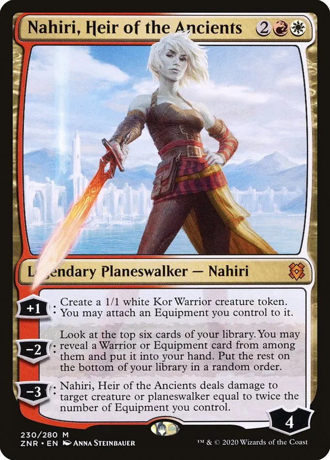 2020 Zendikar Rising Nahiri, Heir of the Ancients #230 mythic card image