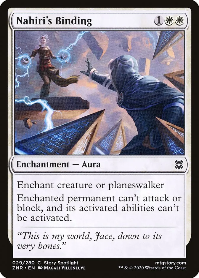 2020 Zendikar Rising Nahiri's Binding common #29 common card image