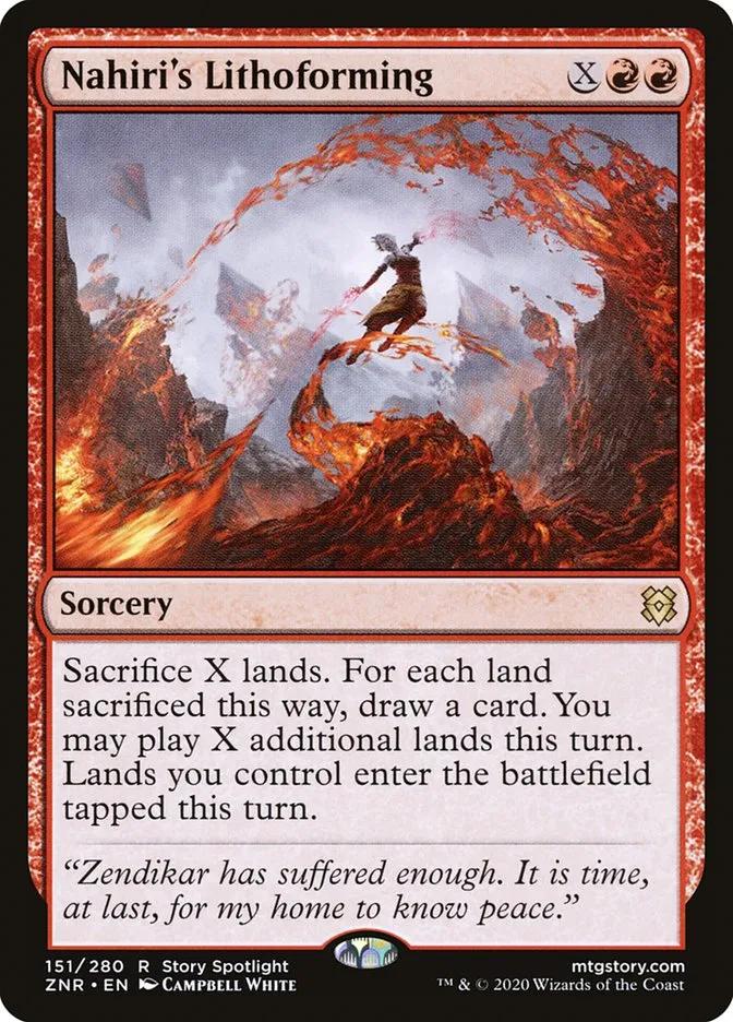 2020 Zendikar Rising Nahiri's Lithoforming #151 rare card image