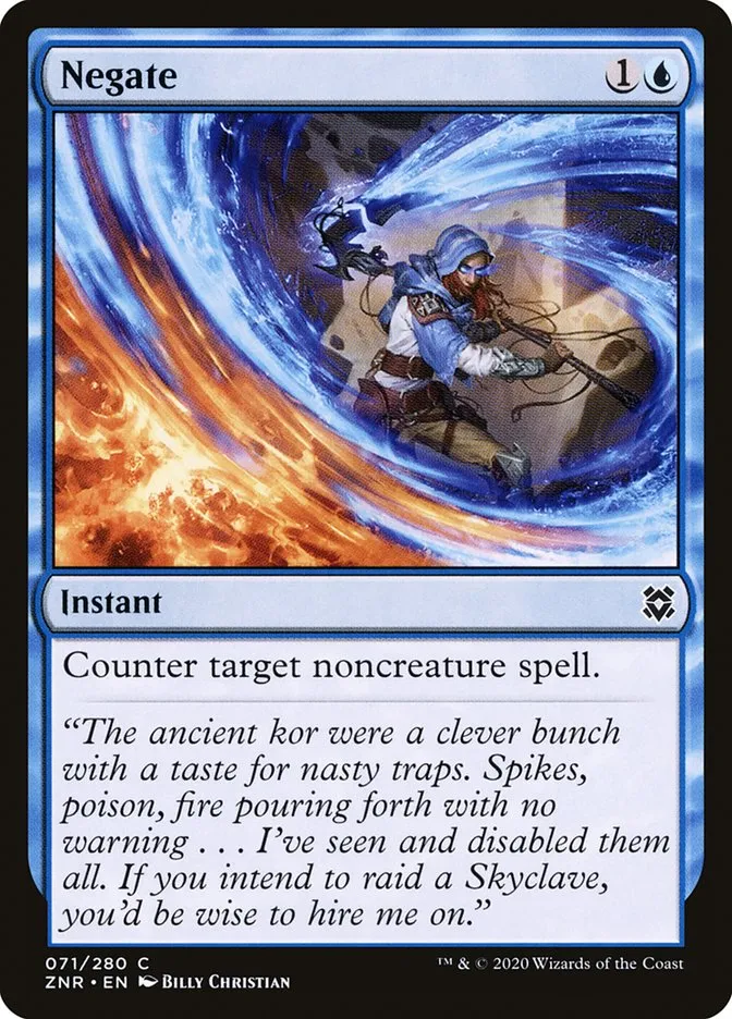 2020 Zendikar Rising Negate common #71 common card image