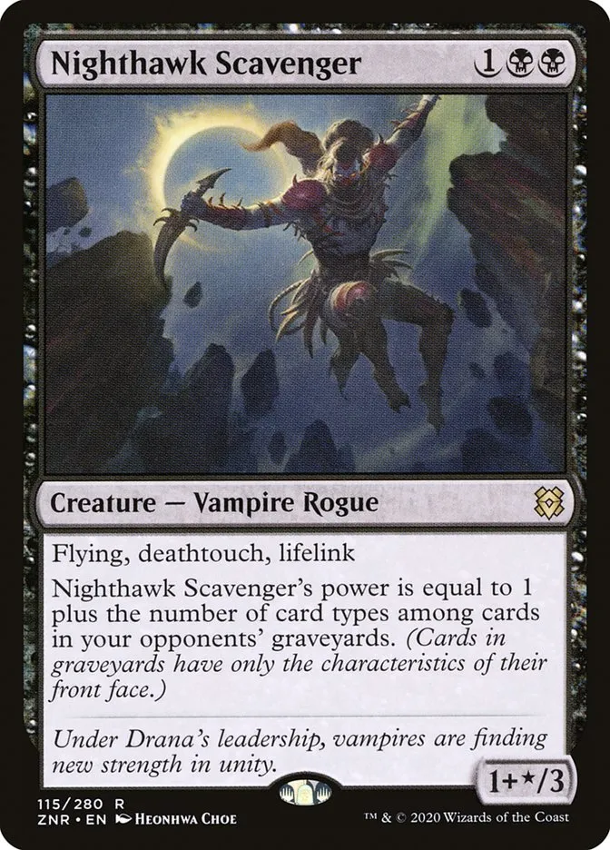2020 Zendikar Rising Nighthawk Scavenger #115 rare card image