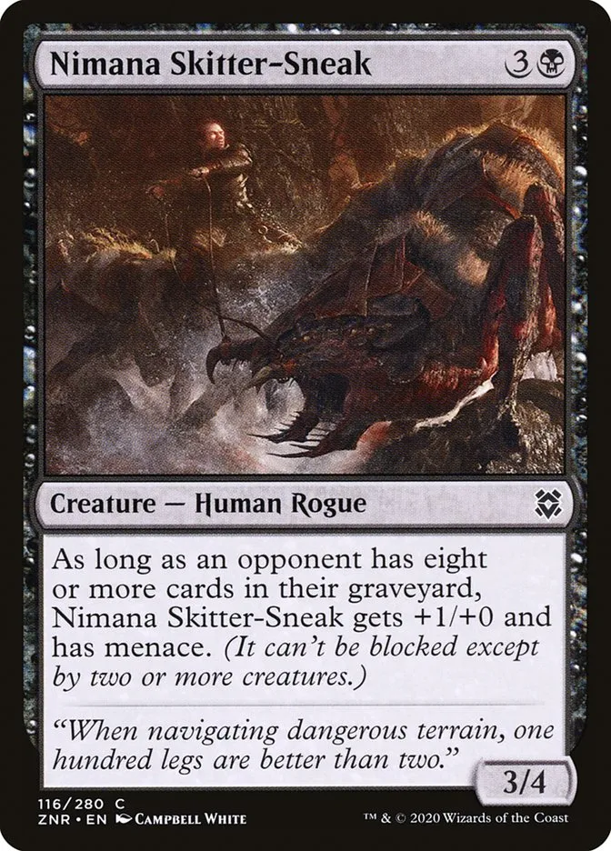 2020 Zendikar Rising Nimana Skitter-Sneak #116 common card image