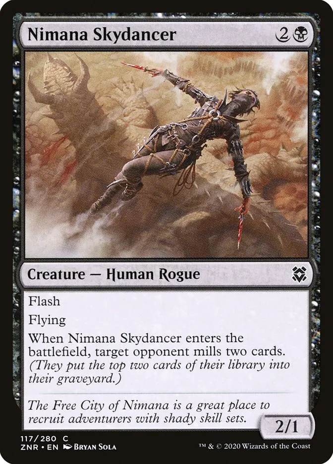 2020 Zendikar Rising Nimana Skydancer #117 common card image