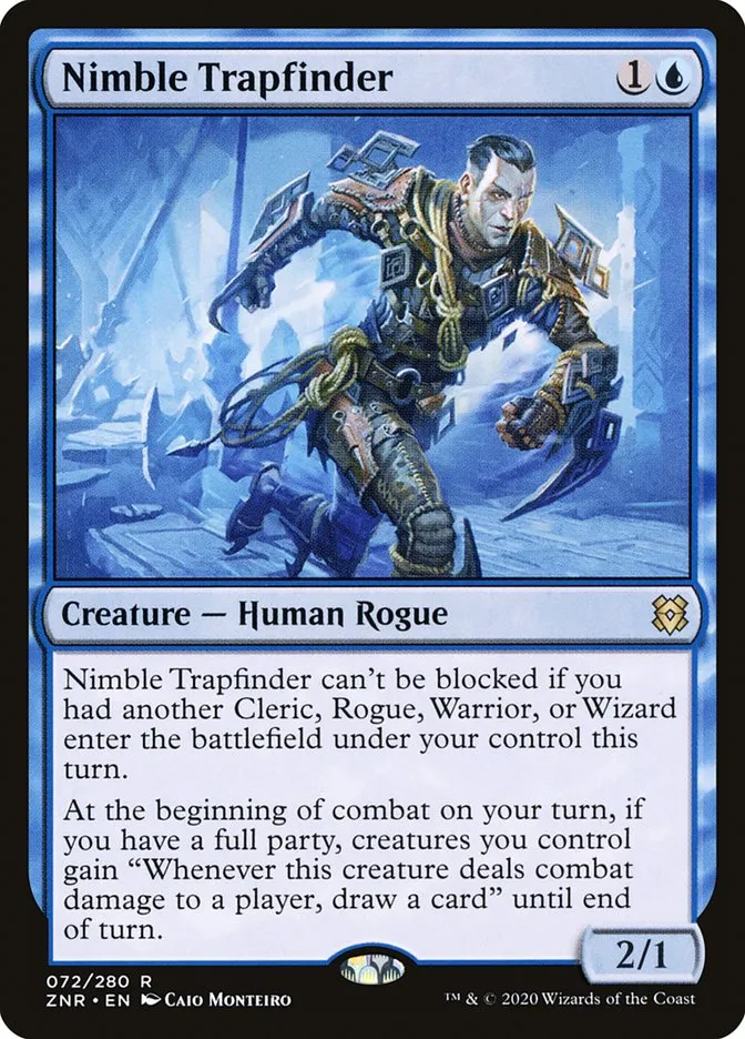 2020 Zendikar Rising Nimble Trapfinder #72 rare card image