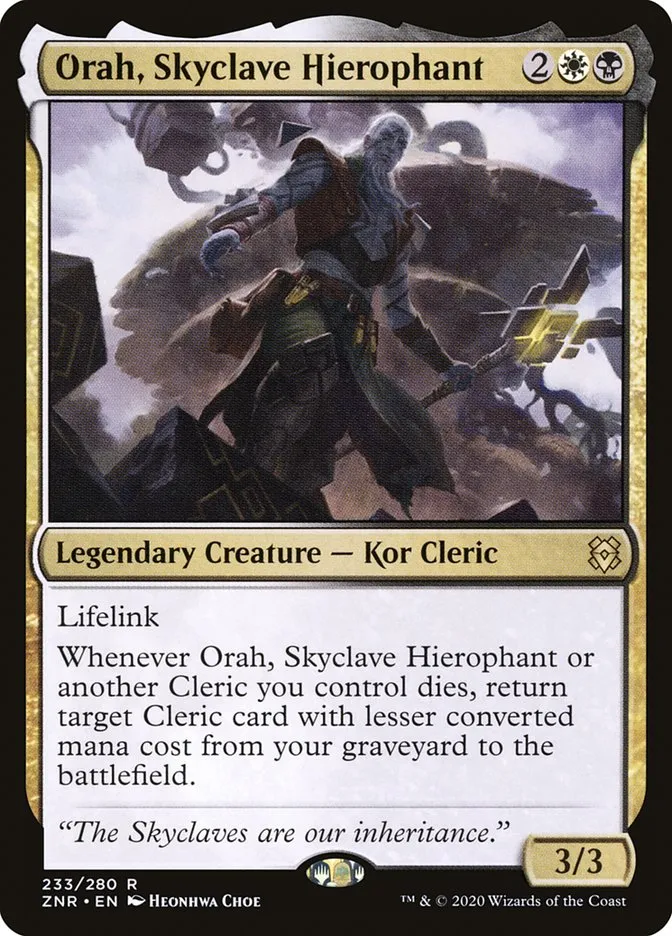 2020 Zendikar Rising Orah, Skyclave Hierophant #233 rare card image