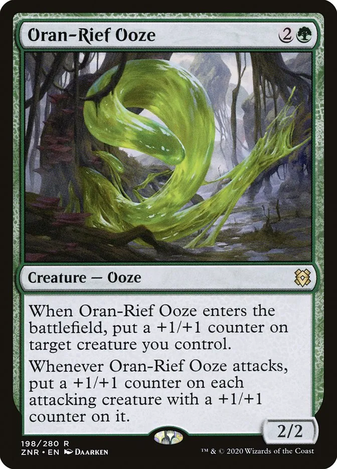 2020 Zendikar Rising Oran-Rief Ooze #198 rare card image