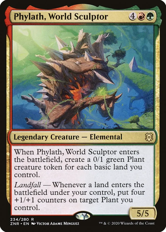 2020 Zendikar Rising Phylath, World Sculptor #234 rare card image
