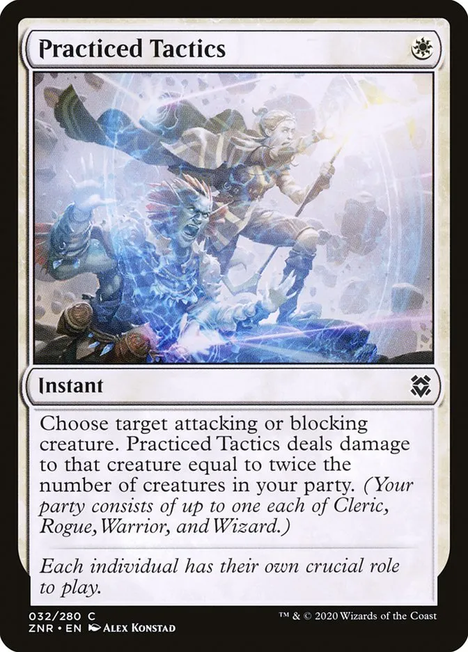 2020 Zendikar Rising Practiced Tactics [Foil] common #32 common card image
