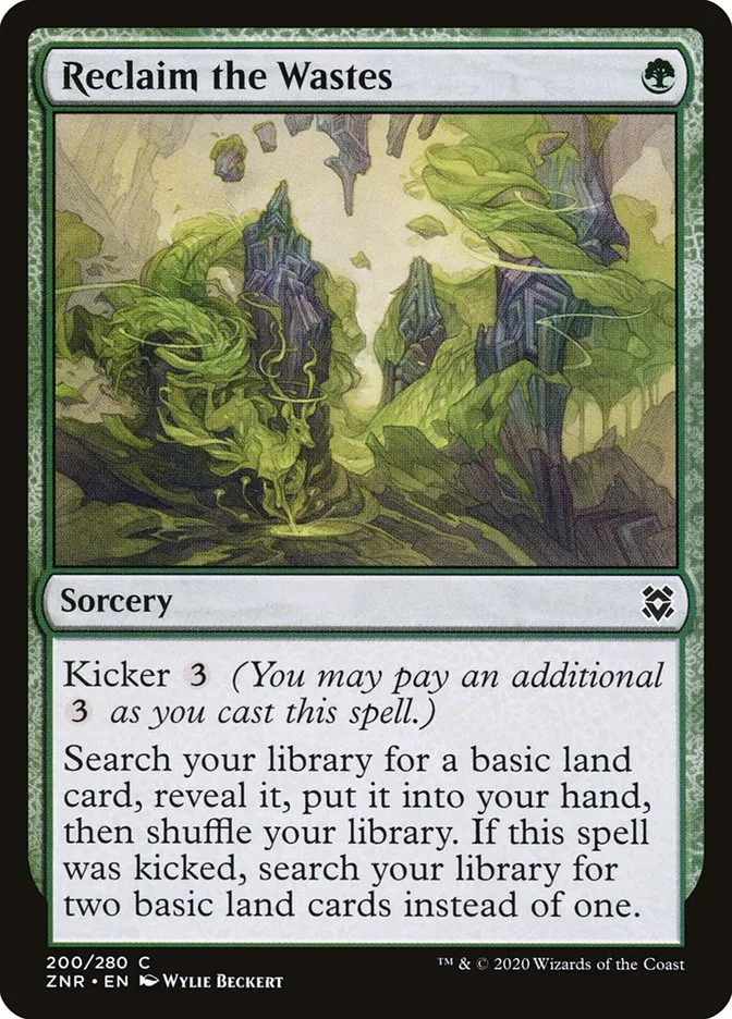 2020 Zendikar Rising Reclaim the Wastes #200 common card image