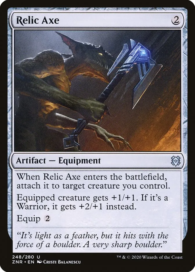 2020 Zendikar Rising Relic Axe #248 uncommon card image