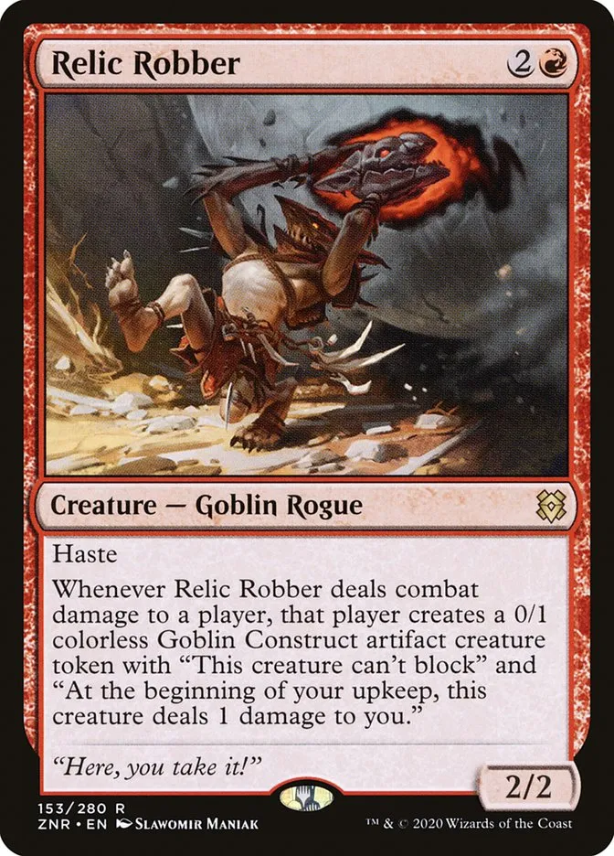 2020 Zendikar Rising Relic Robber #153 rare card image
