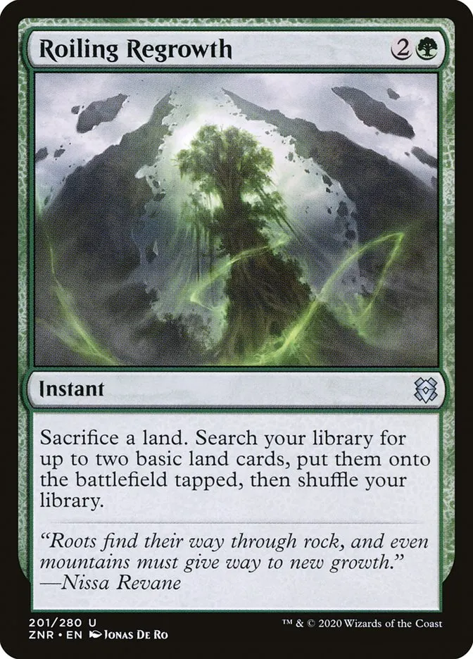 2020 Zendikar Rising Roiling Regrowth #201 uncommon card image