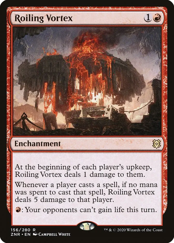 2020 Zendikar Rising Roiling Vortex rare #156 rare card image