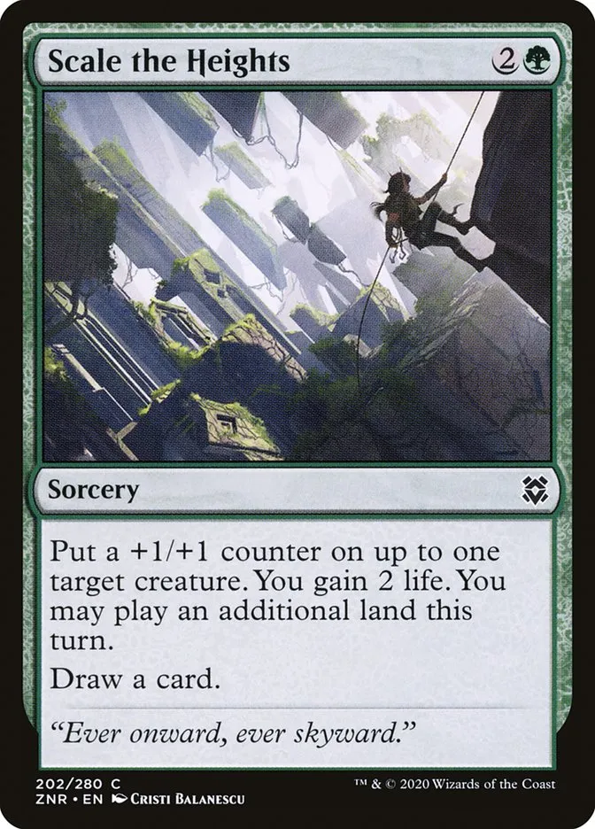 2020 Zendikar Rising Scale the Heights #202 common card image
