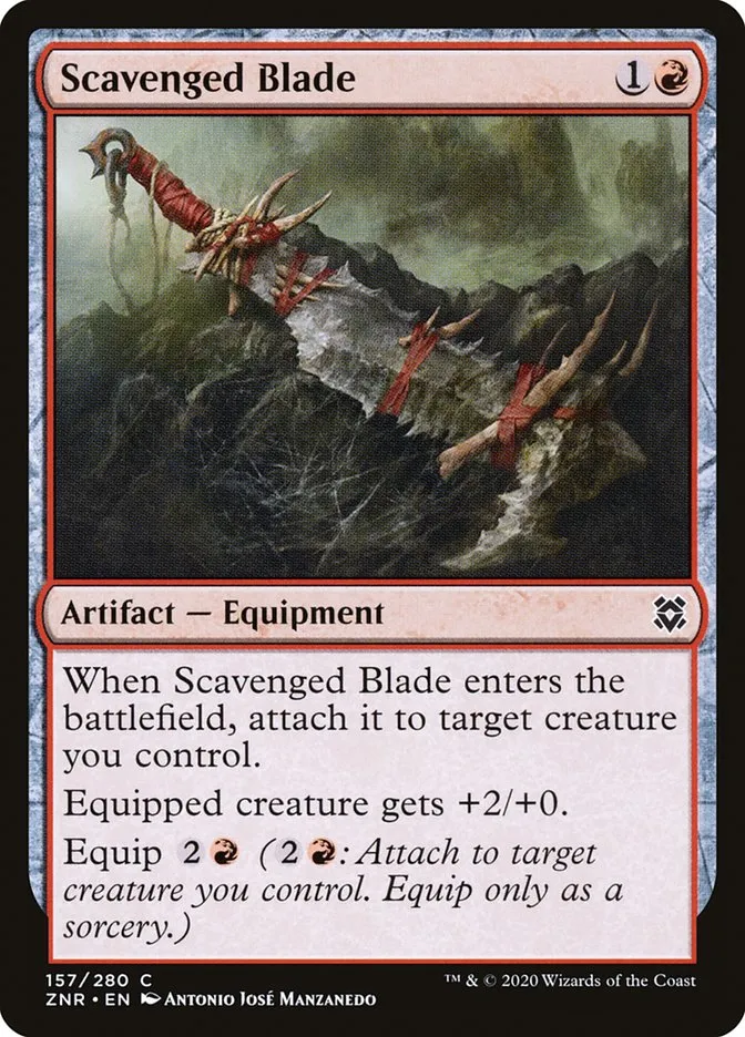 2020 Zendikar Rising Scavenged Blade #157 common card image