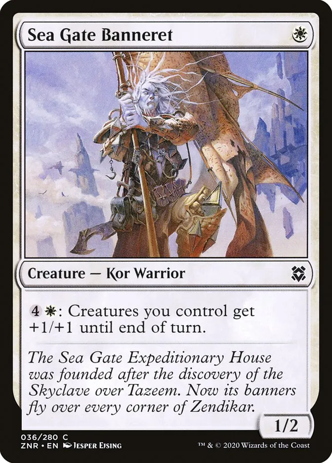 2020 Zendikar Rising Sea Gate Banneret common #36 common card image