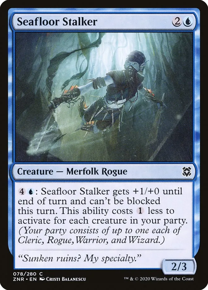 2020 Zendikar Rising Seafloor Stalker common #78 common card image