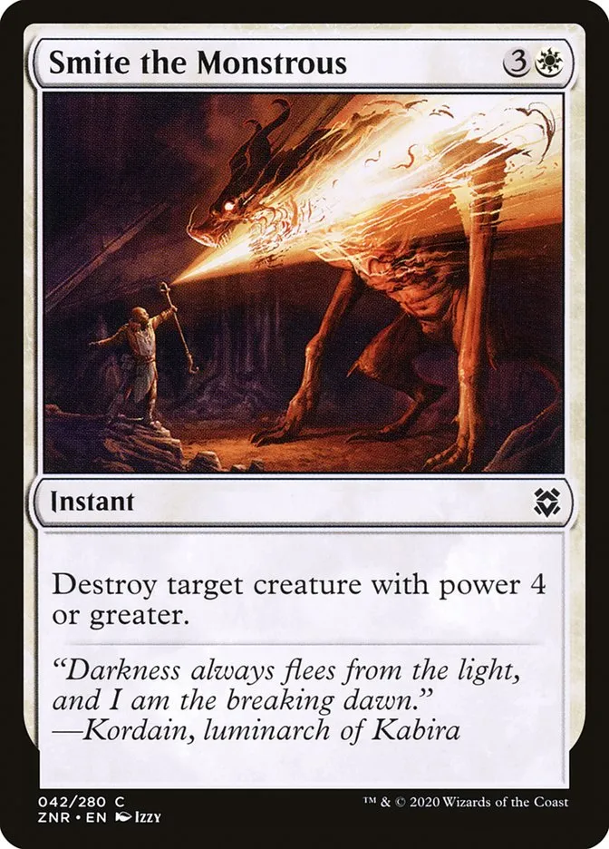 2020 Zendikar Rising Smite the Monstrous common #42 common card image