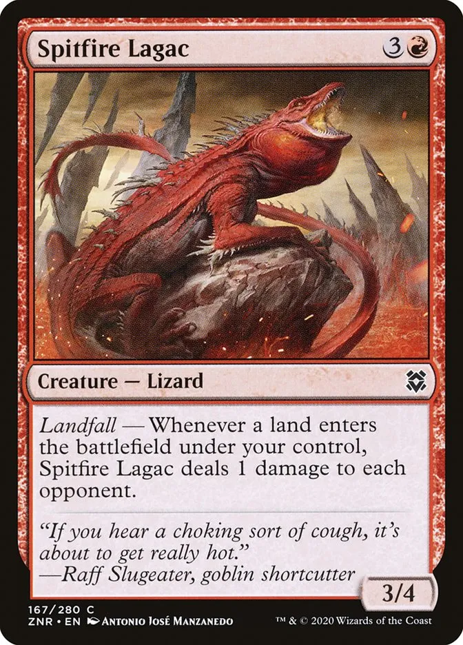 2020 Zendikar Rising Spitfire Lagac #167 common card image