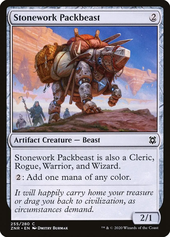 2020 Zendikar Rising Stonework Packbeast common #255 common card image