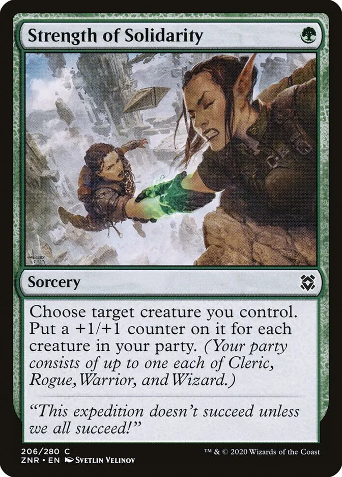 2020 Zendikar Rising Strength of Solidarity common #206 common card image
