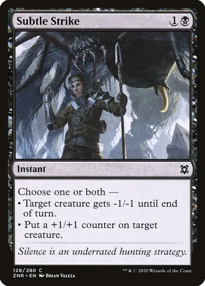 2020 Zendikar Rising Subtle Strike common #128 common card image